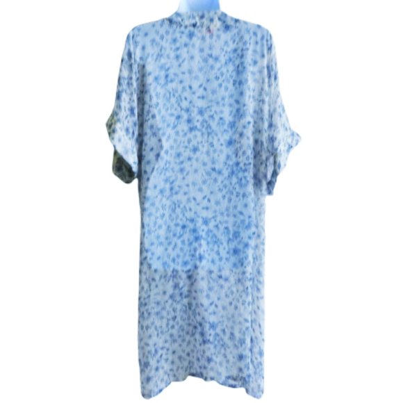 Rachel Zoe Floral Kimono Duster Large Pockets Lightweight Open Front India OS - Picture 4 of 6